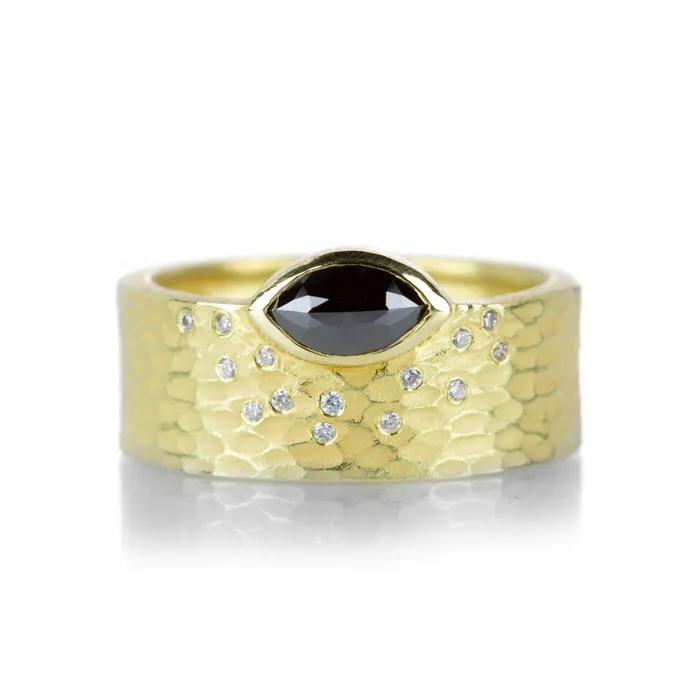 Barbara Heinrich Rings Marquise Black Diamond Ring