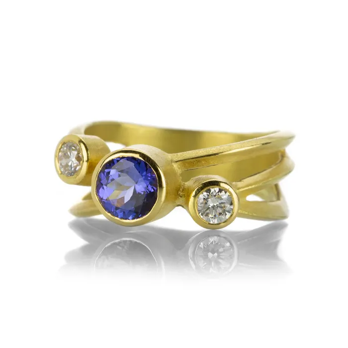 Barbara Heinrich Rings Tanzanite and Diamond Wrap Ring