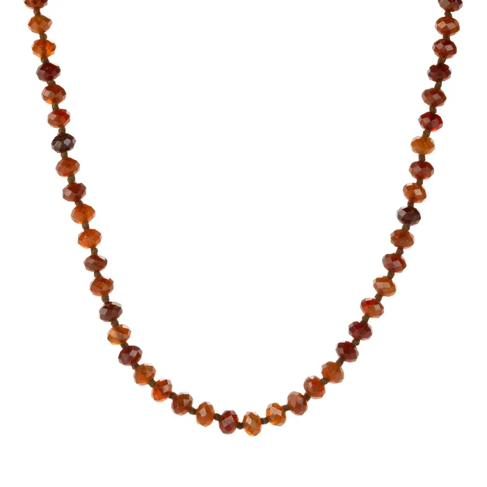 Beaded Hessonite Garnet Necklace Joseph Brooks Necklaces