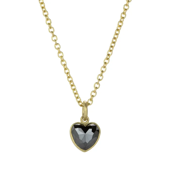 Black Diamond Sweetheart Necklace Lola Brooks Necklaces