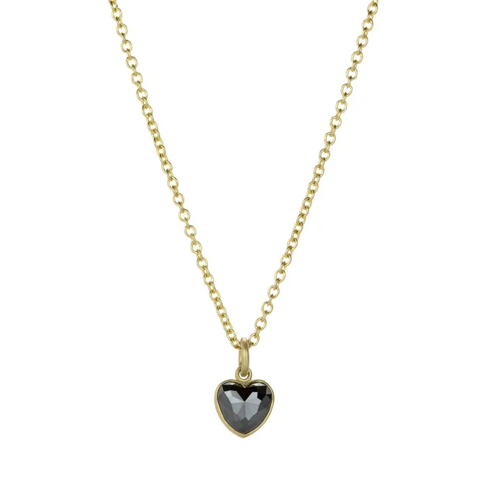 Black Diamond Sweetheart Necklace | Lola Brooks Necklaces