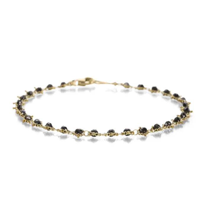 Black Diamond Woven Bracelet Amali Bracelets