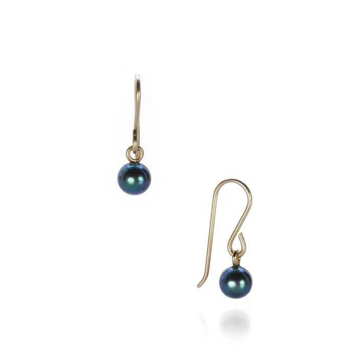 Blue Black Pear Drop Earrings Maria Beaulieu Earrings