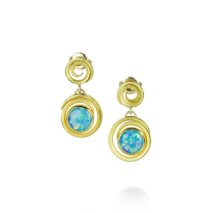 Blue Opal Swirl Earrings Barbara Heinrich Earrings