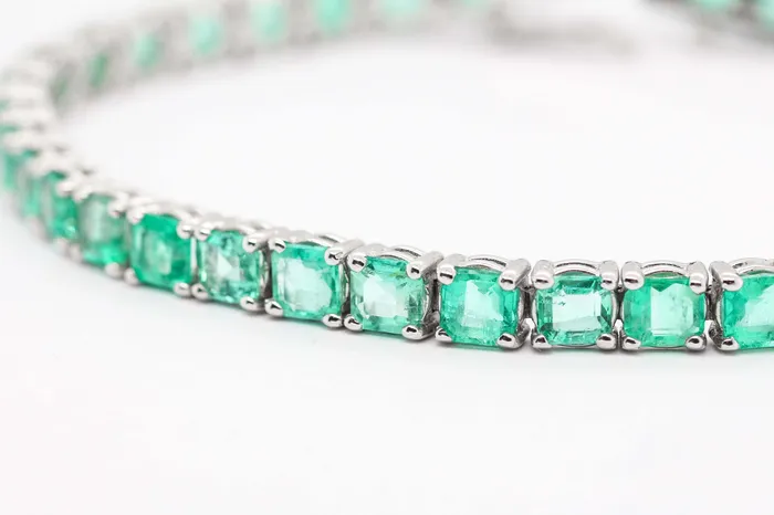 Bracelets | 14KW 10.00 CTTW EMERALD CUT EMERALD BRACELET - FULLER'S PURCHASE FROM PUBLIC