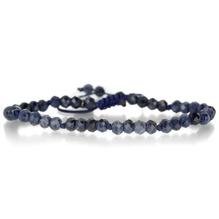 Bracelets 5mm Faceted Blue Sapphire Bracelet - Joseph Brooks