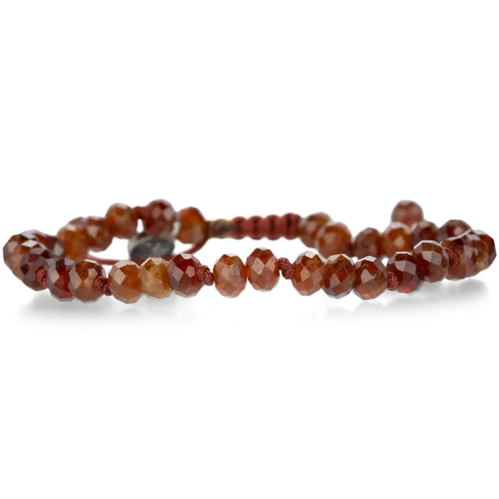 Bracelets 6mm Faceted Hessonite Garnet Bracelet - Joseph Brooks