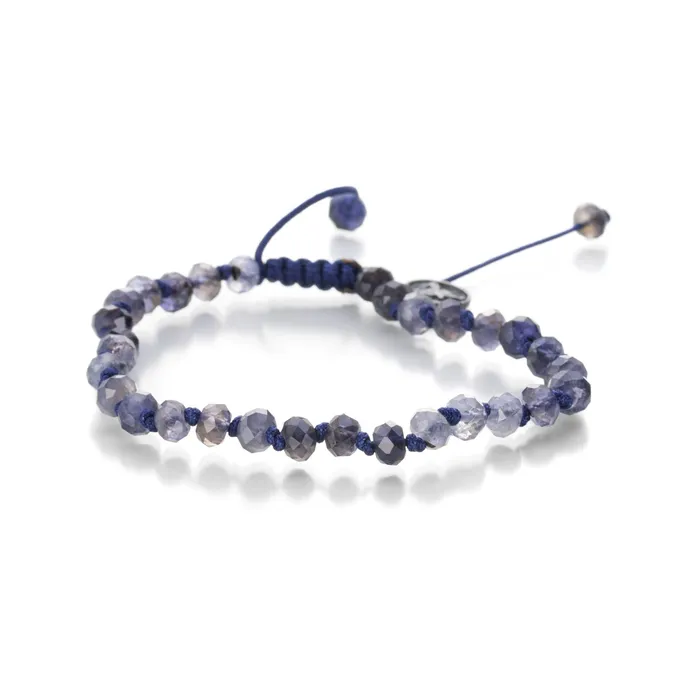 Bracelets 6mm Faceted Iolite Bead Bracelet - Joseph Brooks