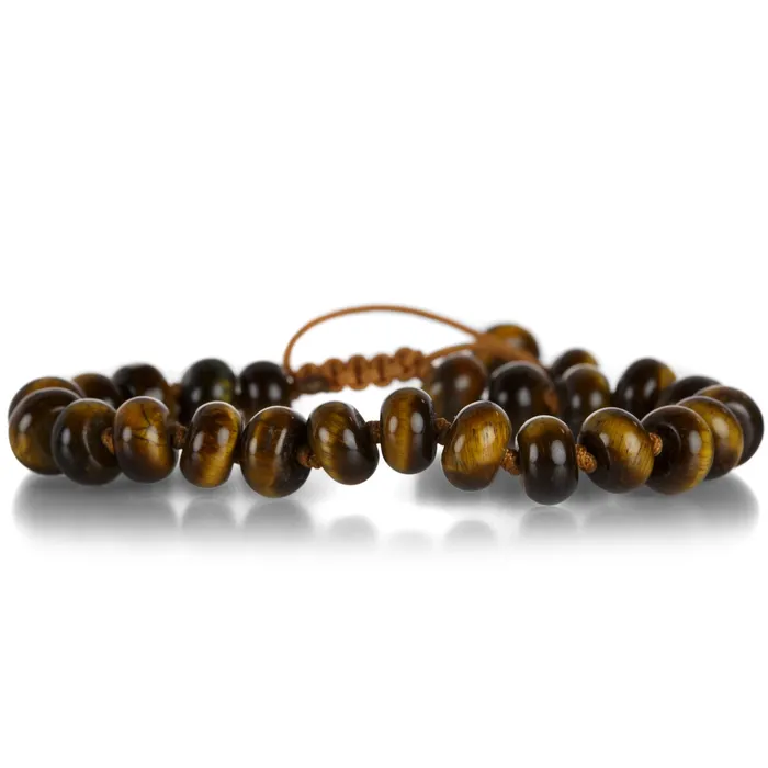 Bracelets 8mm Smooth Gold Tigers Eye Bead Bracelet - Joseph Brooks