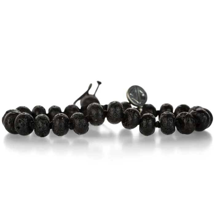 Bracelets 8mm Smooth Lava Rock Beaded Bracelet - Joseph Brooks