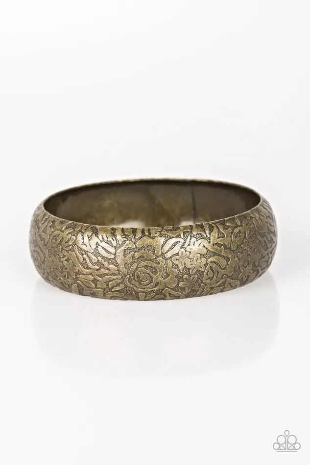 Bracelets | diannesjewelryshop Paparazzi Garden Villa Brass Bangle Bracelet