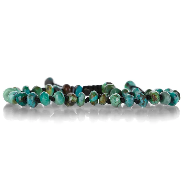 Bracelets Joseph Brooks 5mm Faceted Arizona Turquoise Rondelle Bracelet