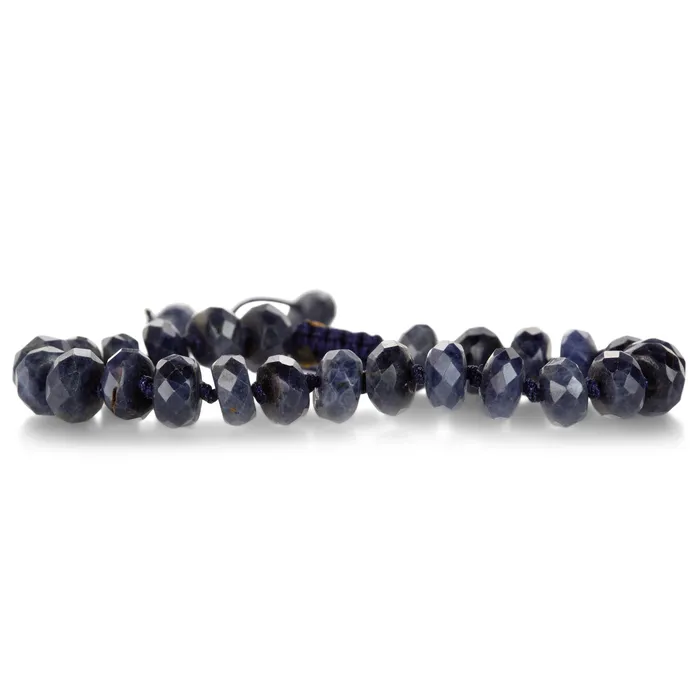 Bracelets Joseph Brooks 8mm Faceted Blue Sapphire Bead Bracelet