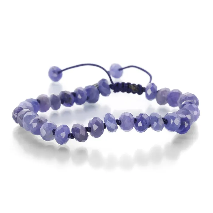 Bracelets Joseph Brooks 8mm Faceted Tanzanite Rondelle Bracelet