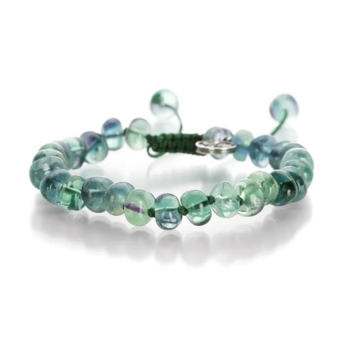 Bracelets Joseph Brooks 8mm Green and Blue Fluorite Bead Bracelet