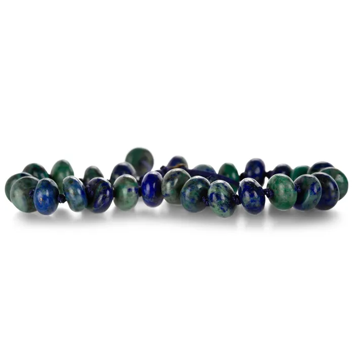 Bracelets Joseph Brooks 8mm Smooth Azurite Chrysocolla Bead Bracelet