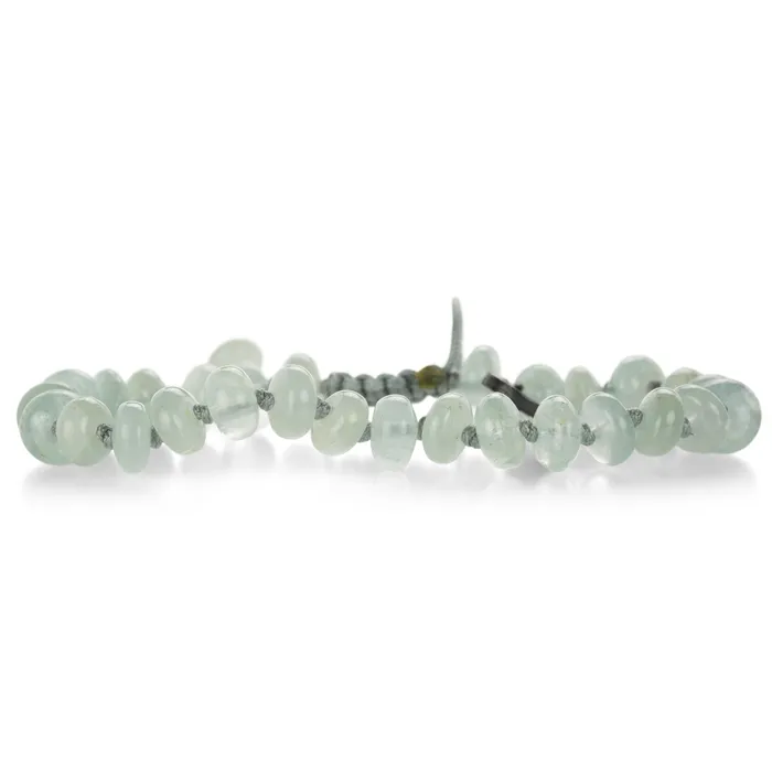 Bracelets Joseph Brooks 8mm Smooth Green Aquamarine Beaded Bracelet