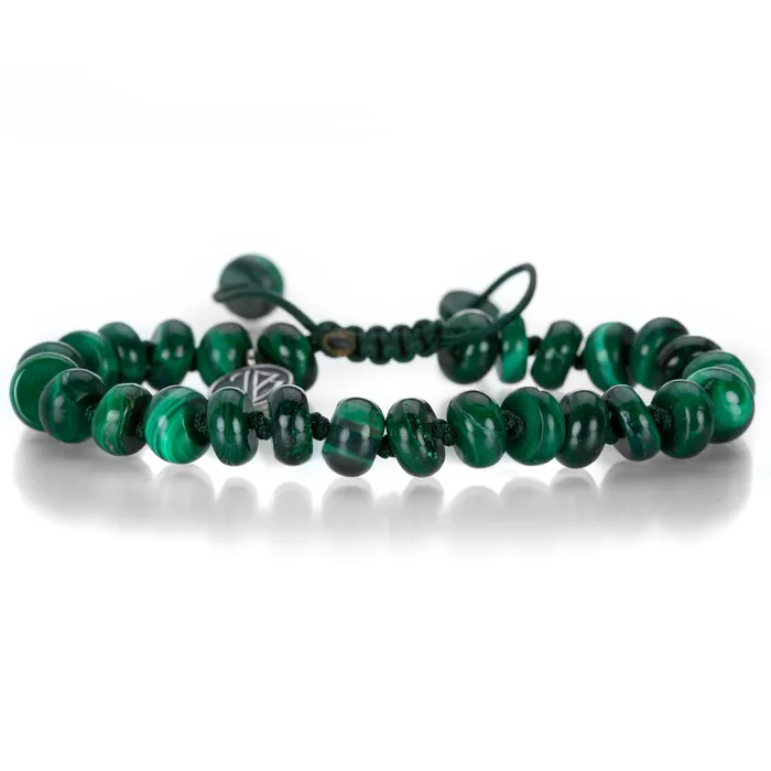 Bracelets Joseph Brooks 8mm Smooth Malachite Beaded Bracelet