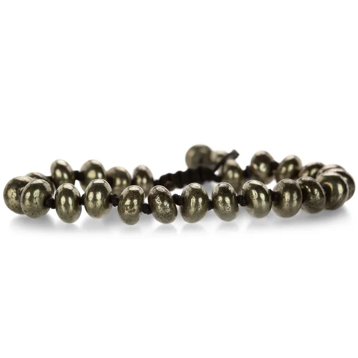 Bracelets Joseph Brooks 8mm Smooth Pyrite Bracelet