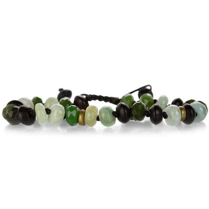 Bracelets Joseph Brooks Jade Onyx and Beryl Bead Bracelet