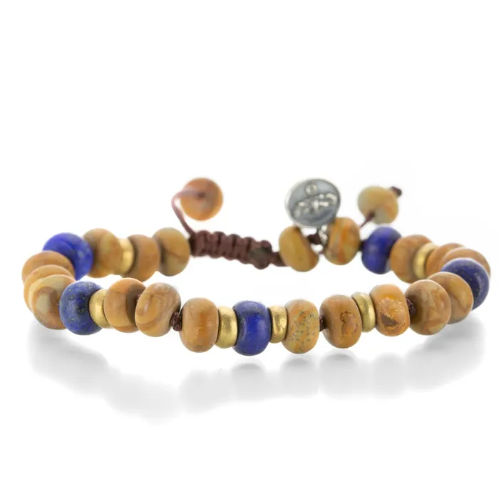 Bracelets Joseph Brooks Lapis Picture Jasper Bead Bracelet