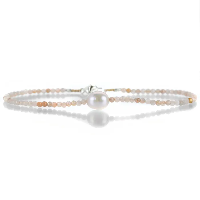 Bracelets Margaret Solow Moonstone Pink Pearl Bracelet