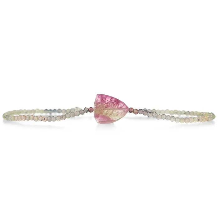 Bracelets Margaret Solow Sapphire and Tourmaline Slice Beaded Bracelet