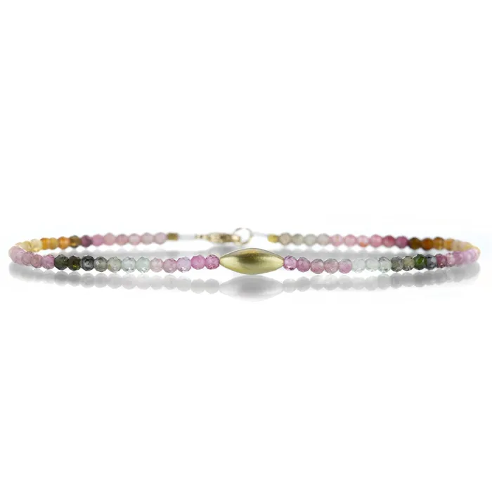 Bracelets Margaret Solow Watermelon Tourmaline Bead Bracelet