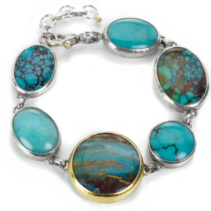 Bracelets Mixed Blue Stone Galapagos Bracelet - Gurhan