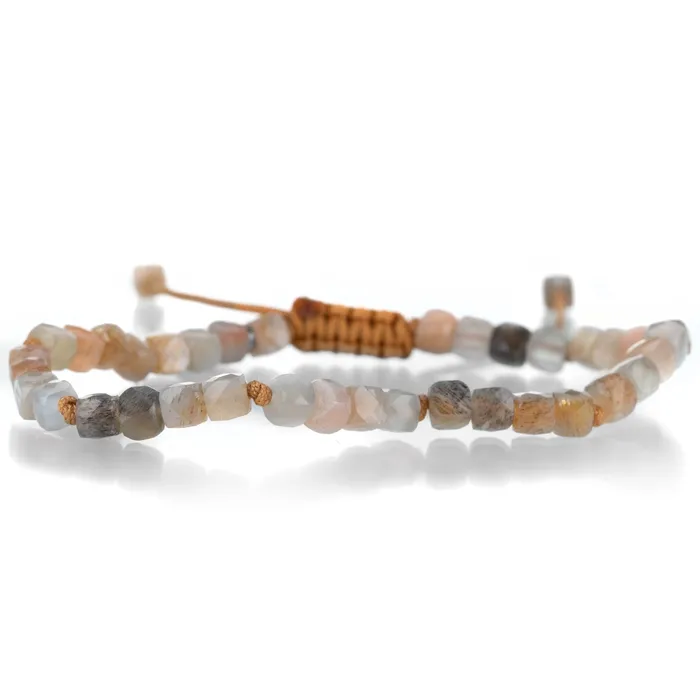 Bracelets Moonstone Sunstone Bead Bracelet - Joseph Brooks