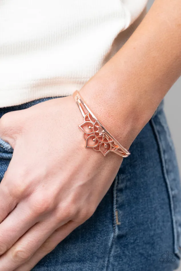 Bracelets Paparazzi Mandala Mindfulness - Shiny Copper Bracelet - Paparazzi Accessories