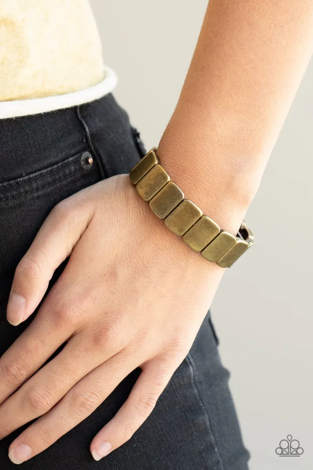 Bracelets Paparazzi Retro Effect - Brass Bracelet - Paparazzi Accessories