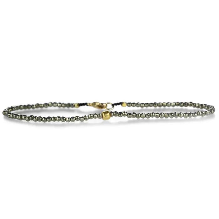 Bracelets Pyrite and 18k Bead Bracelet - Margaret Solow