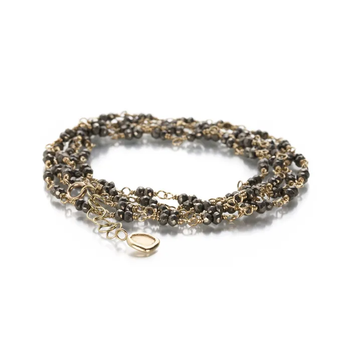 Bracelets Pyrite Bracelet with Charm - Anne Sportun