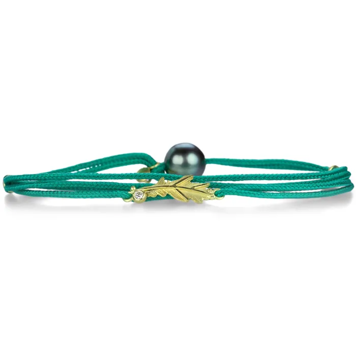 Bracelets Sea Green Leaf Bracelet - Lene Vibe