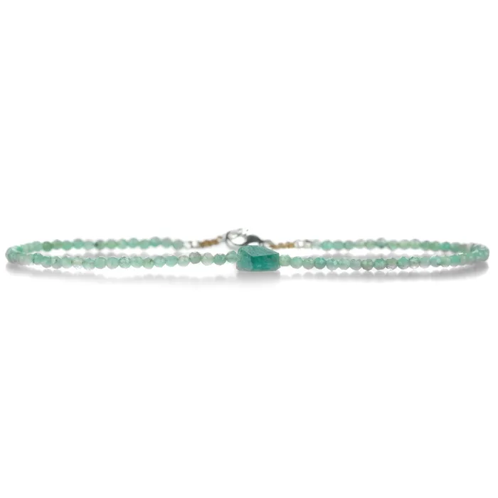 Bracelets Sterling Silver Emerald Beaded Bracelet - Margaret Solow