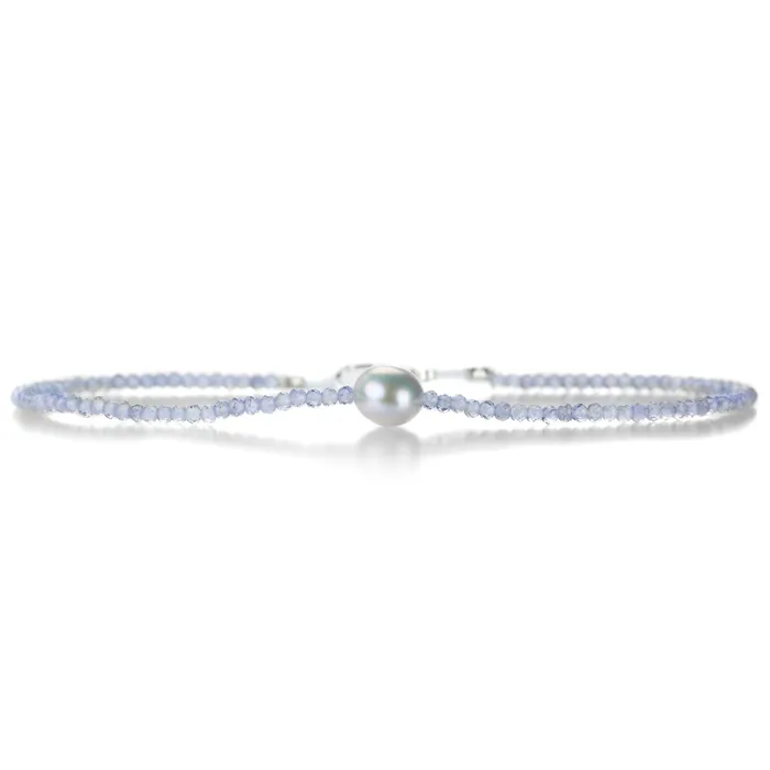 Bracelets Tanzanite and Pearl Bracelet - Margaret Solow