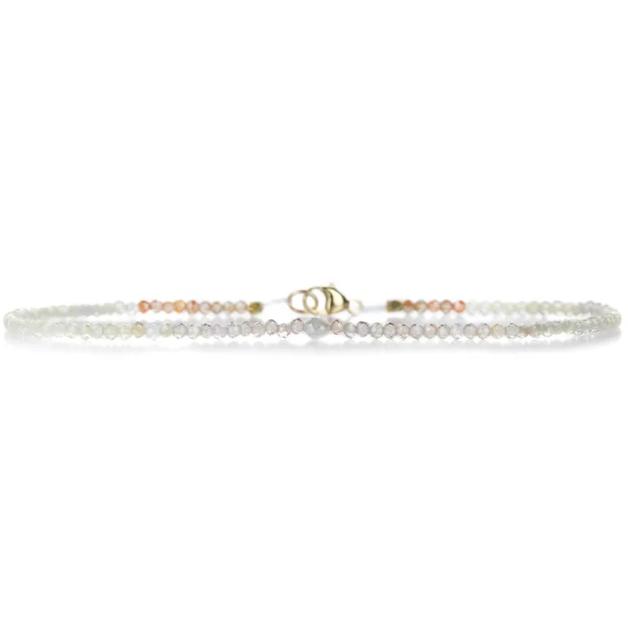 Bracelets Zircon and Gray Diamond Bead Bracelet - Margaret Solow