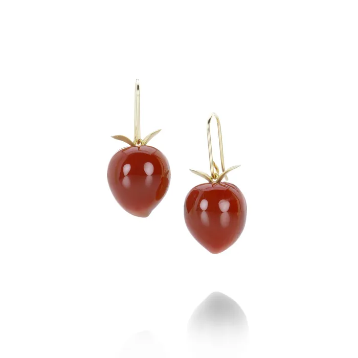 Carnelian Peach Drop Earrings Gabriella Kiss Earrings