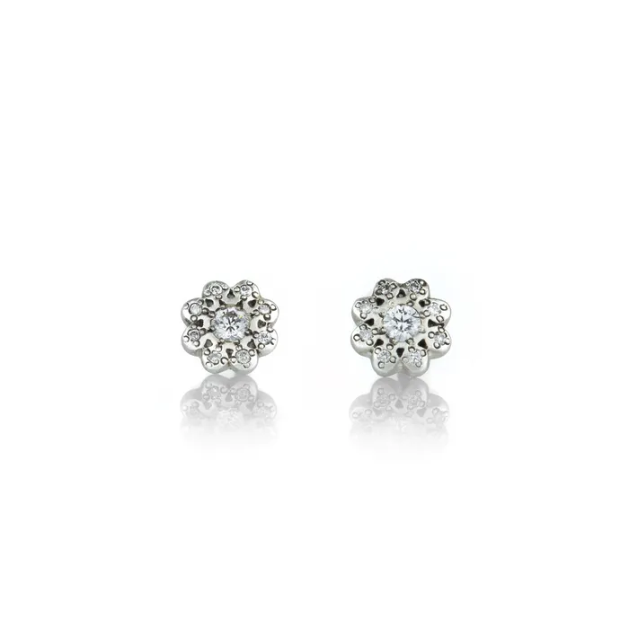 Charm Necklaces Adel Chefridi Moonflower Charm Studs with Diamonds