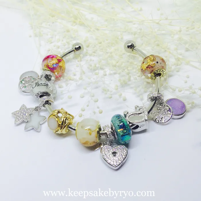 Charm Necklaces | Keepsake by Ryo ASHES SPARKLING HEART LOCKET KEY DANGLING CHARM