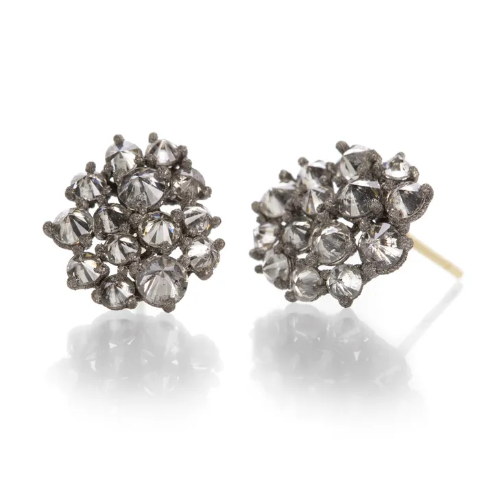 Charm Necklaces Todd Pownell Inverted Diamond Cluster Studs