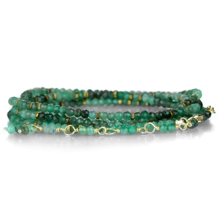 Confetti and Sakota Emerald Wrap Bracelet Anne Sportun Bracelets