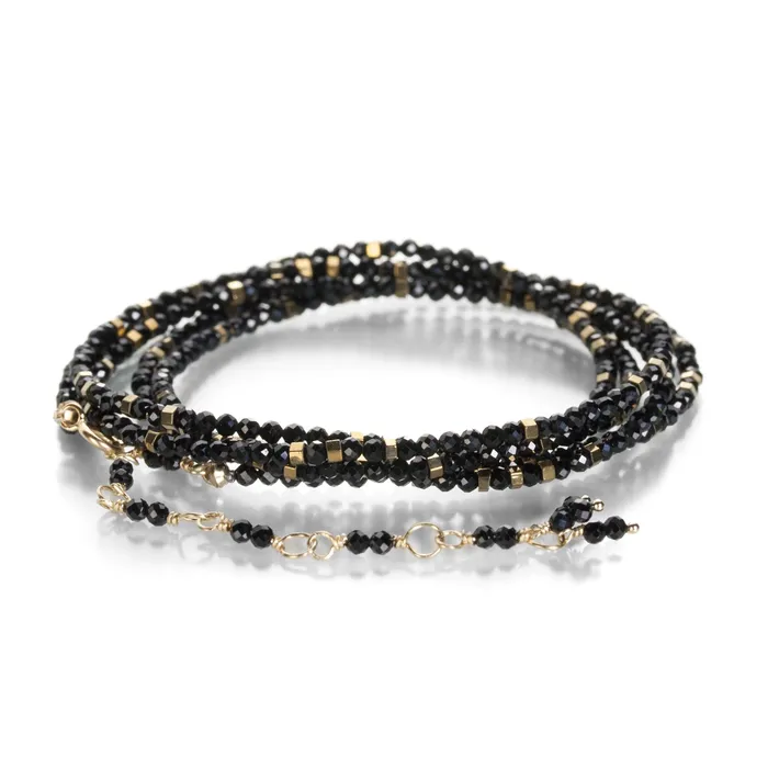 Confetti Black Spinel Wrap Bracelet Anne Sportun Bracelets