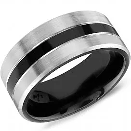 CROWN RING Rings CROWN BLACK COBALT GENTS BAND CBB-0028