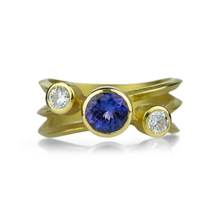 Diamond and Tanzanite Wrap Ring Barbara Heinrich Rings