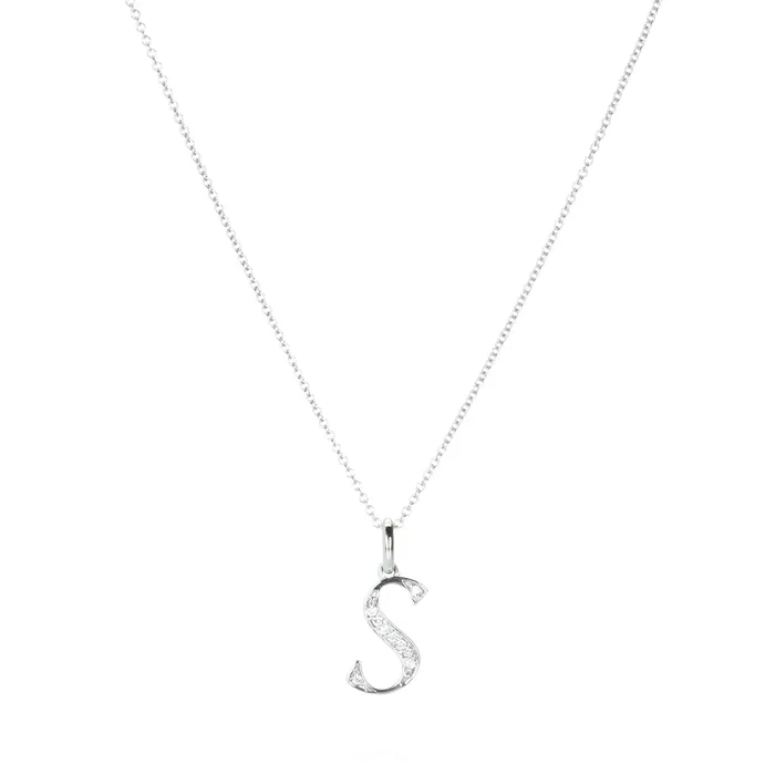 Diamond S Pendant Necklace Sethi Couture Necklaces