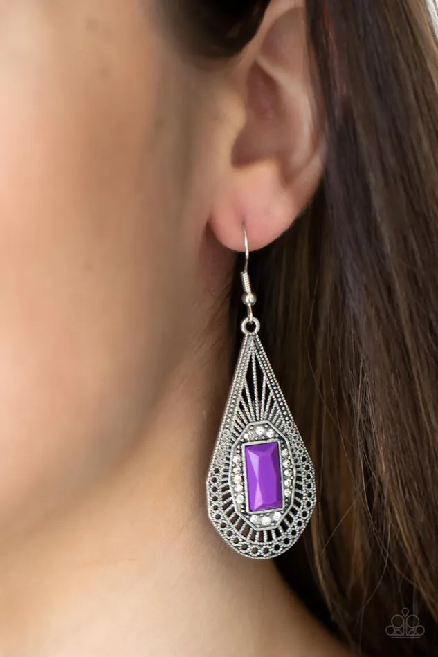 diannesjewelryshop Earrings Paparazzi Deco Dreaming Purple Earrings