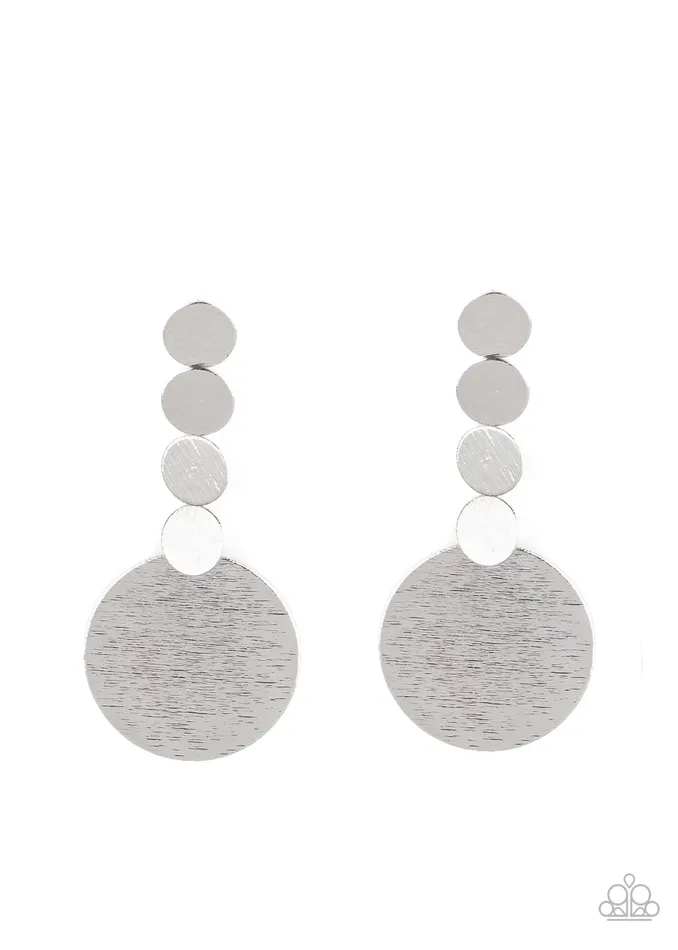 diannesjewelryshop Earrings | Paparazzi Idolized Illumination Silver Earrings