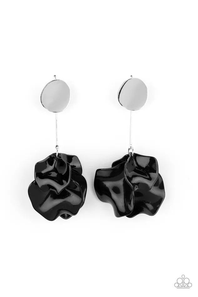 diannesjewelryshop Earrings | Paparazzi Petal Pathways Black Earrings